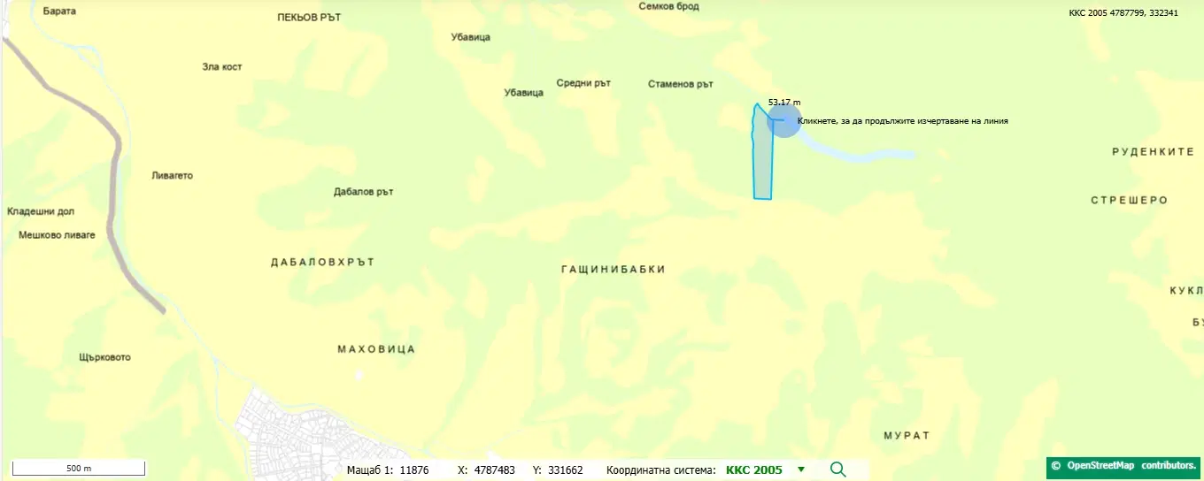 113,324 m² loofbos in Gorno Ozirovo, Varshets Montana - Bulgarije